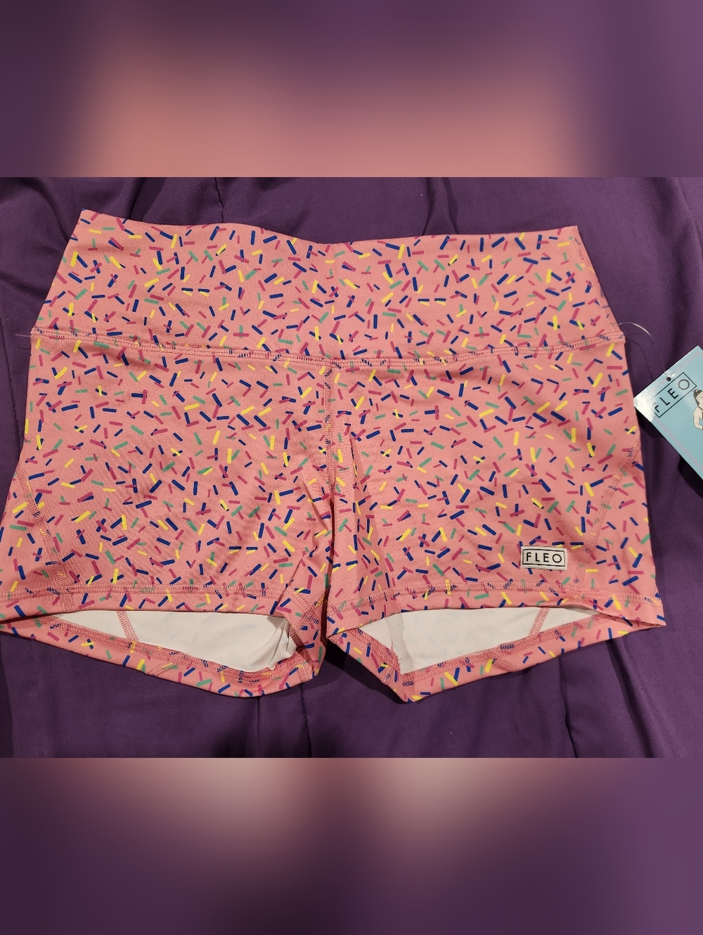 Fleo Pink Sprinkles Athletic Shorts